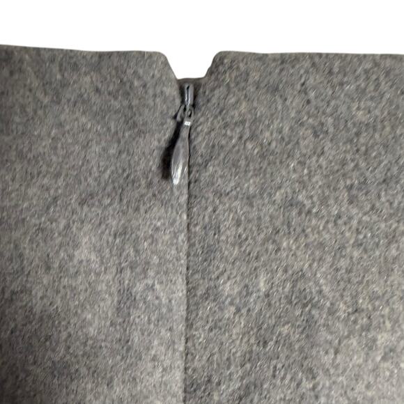 Marina Moscone Collective Gray Wool Slit Pencil Midi Skirt Size 12 - Picture 9 of 14